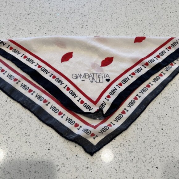 GIAMBATTISTA VALLI X H&M Scarf‎ 100% Pure Silk Pocket Square Purse Accent RARE - Picture 5 of 5